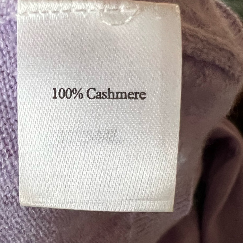 Pure Collection 100 % Cashmere Lilac V Neck Sweater - Picture 8 of 10